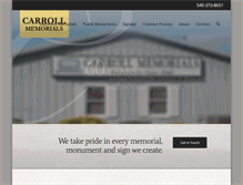 Tablet Screenshot of carrollmemorialsva.com